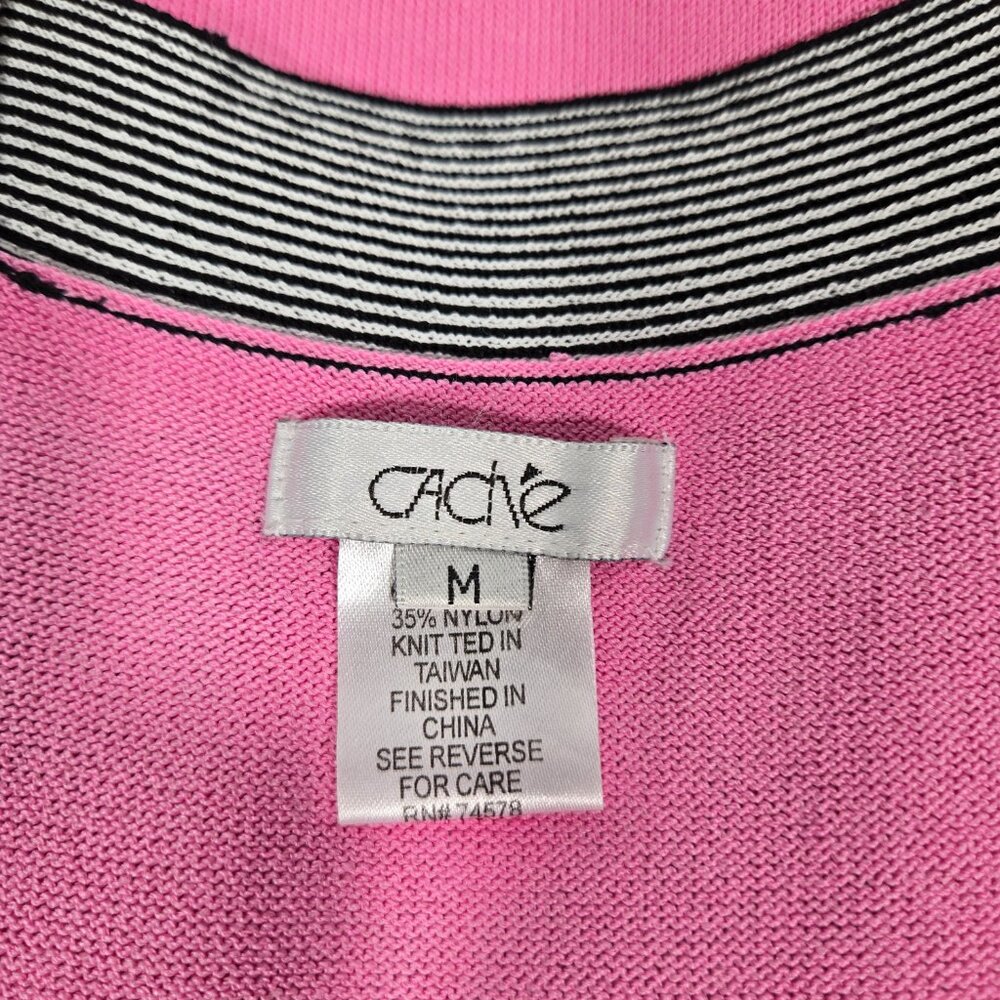 Y2K Vintage CACHE Cottagecore Pink Halter Strappy Slinky Knit Tank Top Size M. - Picture 13 of 17